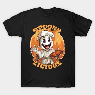 Vampire Ghost Pizza Chef T-Shirt